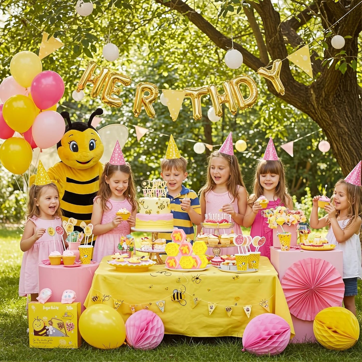 48 Set Baby Shower Favors Bee Party Favors Including Honeycomb Soap with Thank You Card Gift Honey Soap for Guest Gender Reveal Honey Gift Birthday Party Decorations (Pink,Yellow)