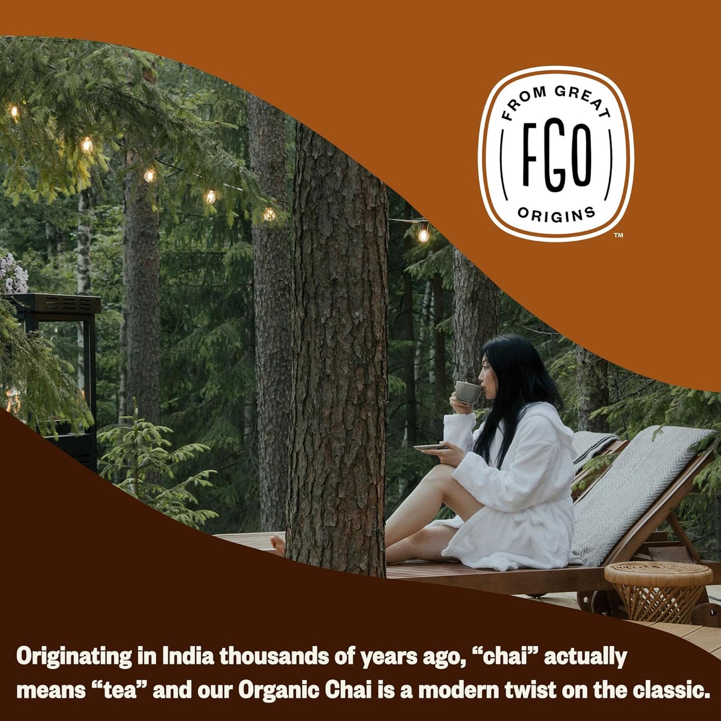 FGO Organic Chai Tea, 16 Ounce Loose Leaf Bulk Resealable Bag, Packaging May Vary (Pack of 1)