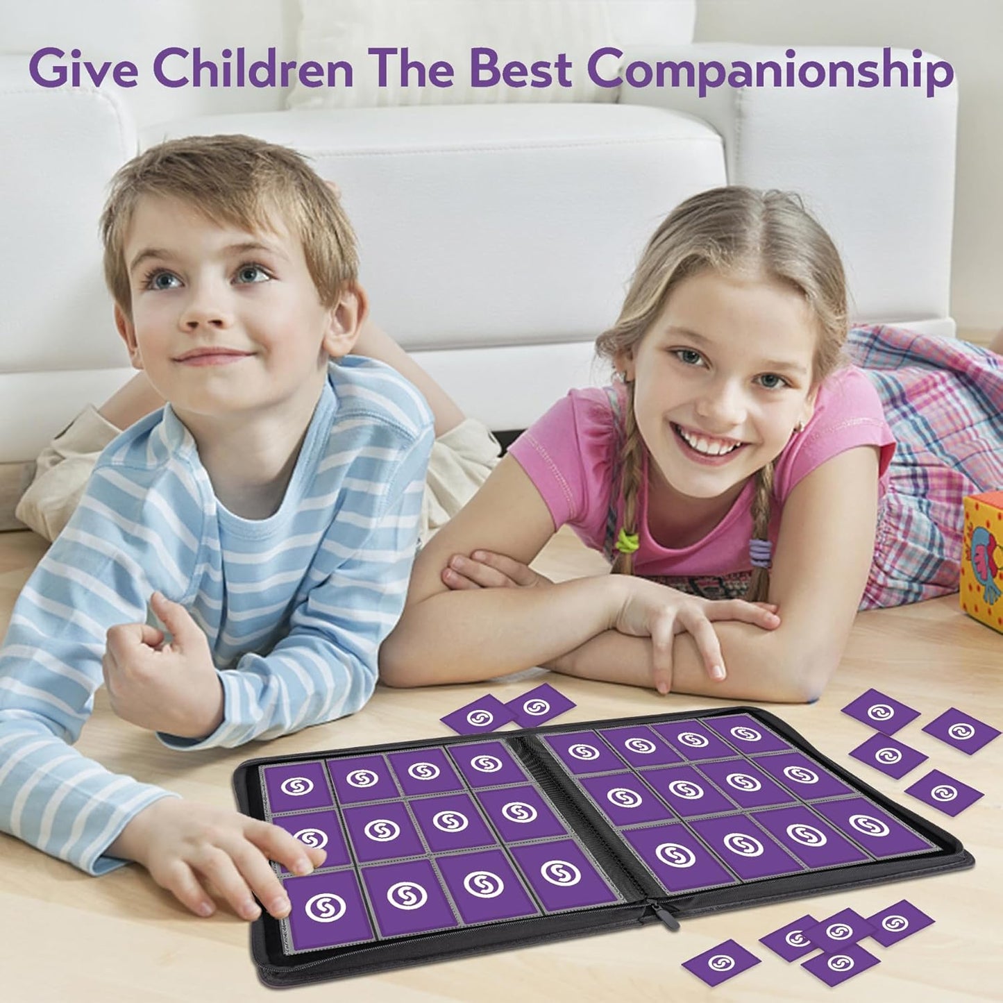 SMYV 12 Pocket Trading Card Binder, Premium PU Cover Card Binder for 720 Cards, Ringless Side Loading Card Collection Album Folders for MTG, TCG, Game Cards & Sports Cards (Purple)