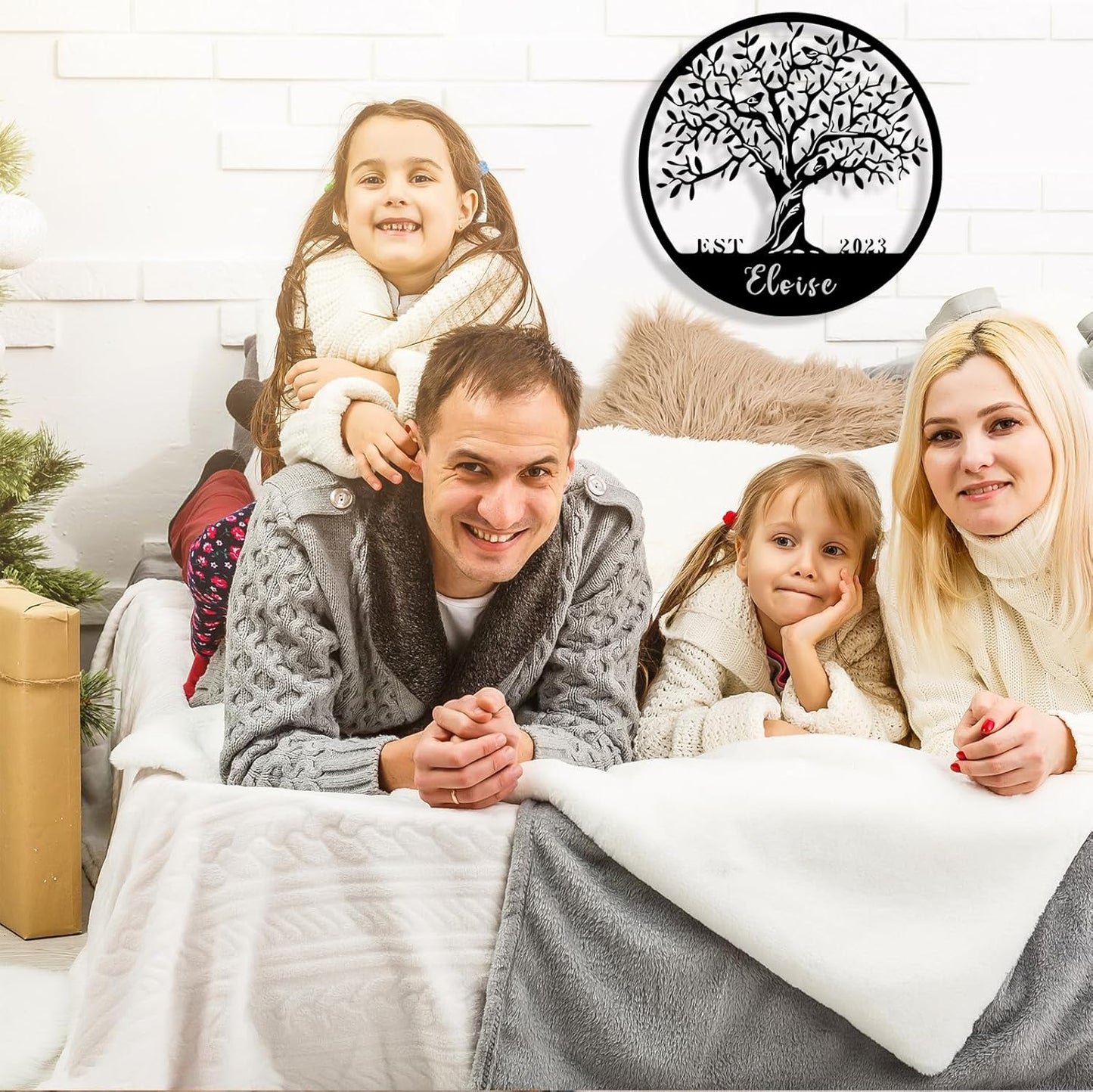 Personalized Tree of Life Metal Sign Wall Art Decor, Custom Wedding Gifts for Couples, Custom Family Name Sign, Christmas Valentine's Day Housewarming Gifts