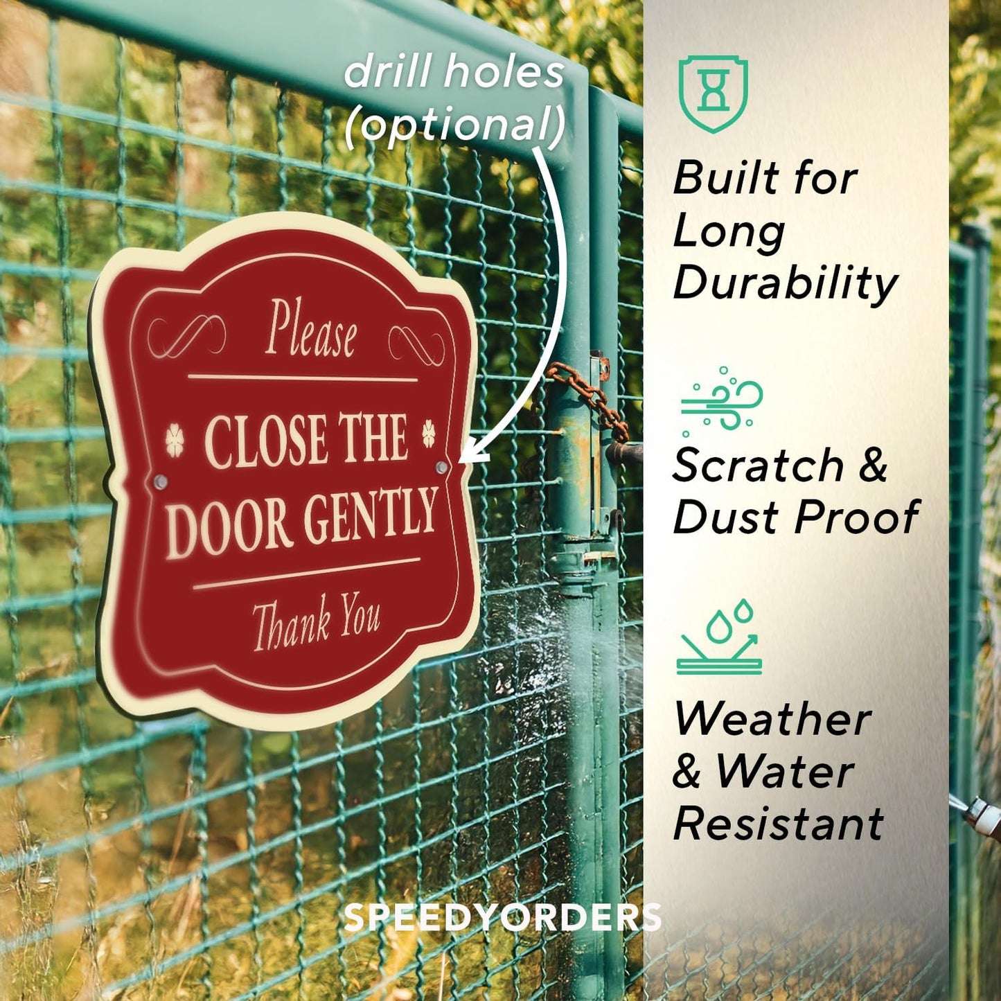 Custom Decorative Outdoor Metal Sign - Personalized Aluminum Driveway Sign, Waterproof, Made in USA - Design 3 Red Brick 36x24 In