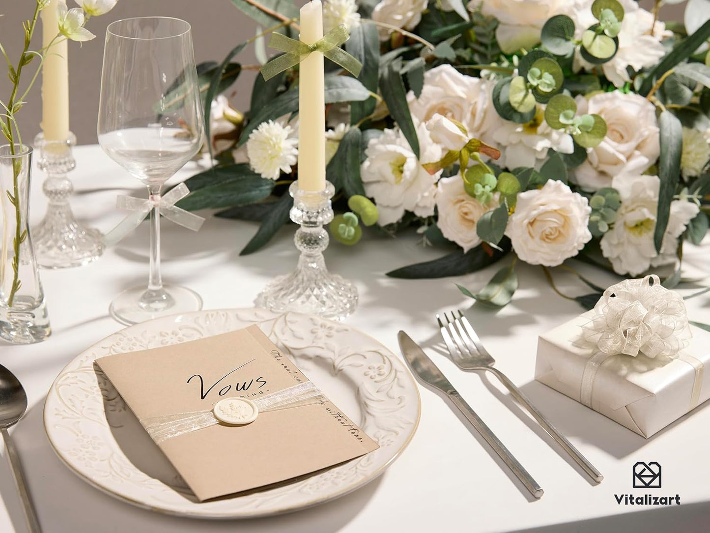 Vitalizart 3/8" x 30Yd Organza Ribbon Cream White Sheer Ribbons Set 10 Yd x 3 Rolls Ivory Handmade Eco-Friendly for Gift Wrapping Christmas Tree Crafts Bows Wedding Invitations Wreaths