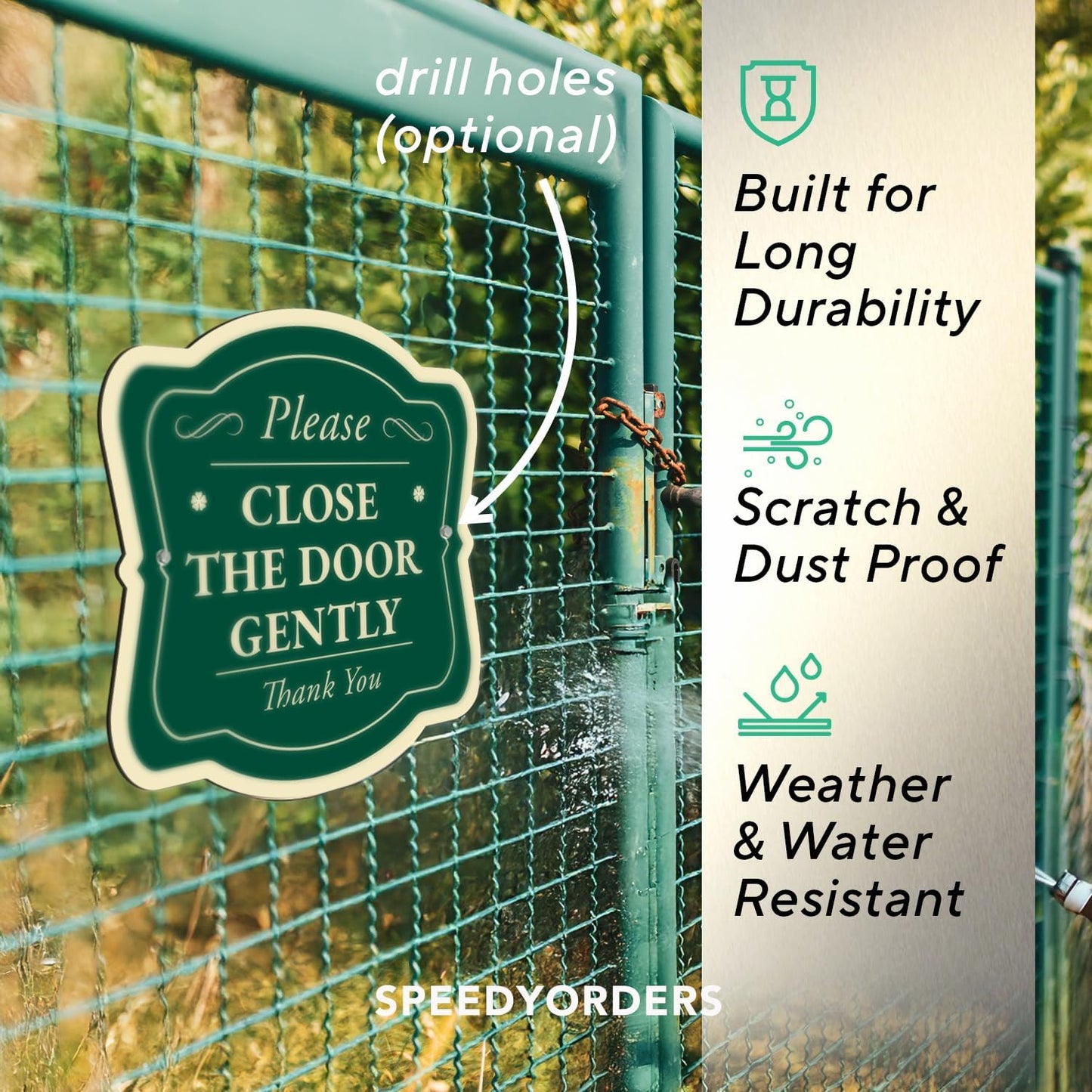 Custom Decorative Outdoor Metal Sign - Personalized Aluminum Driveway Sign, Waterproof, Made in USA - Design 3 Forest Green 8x8 In