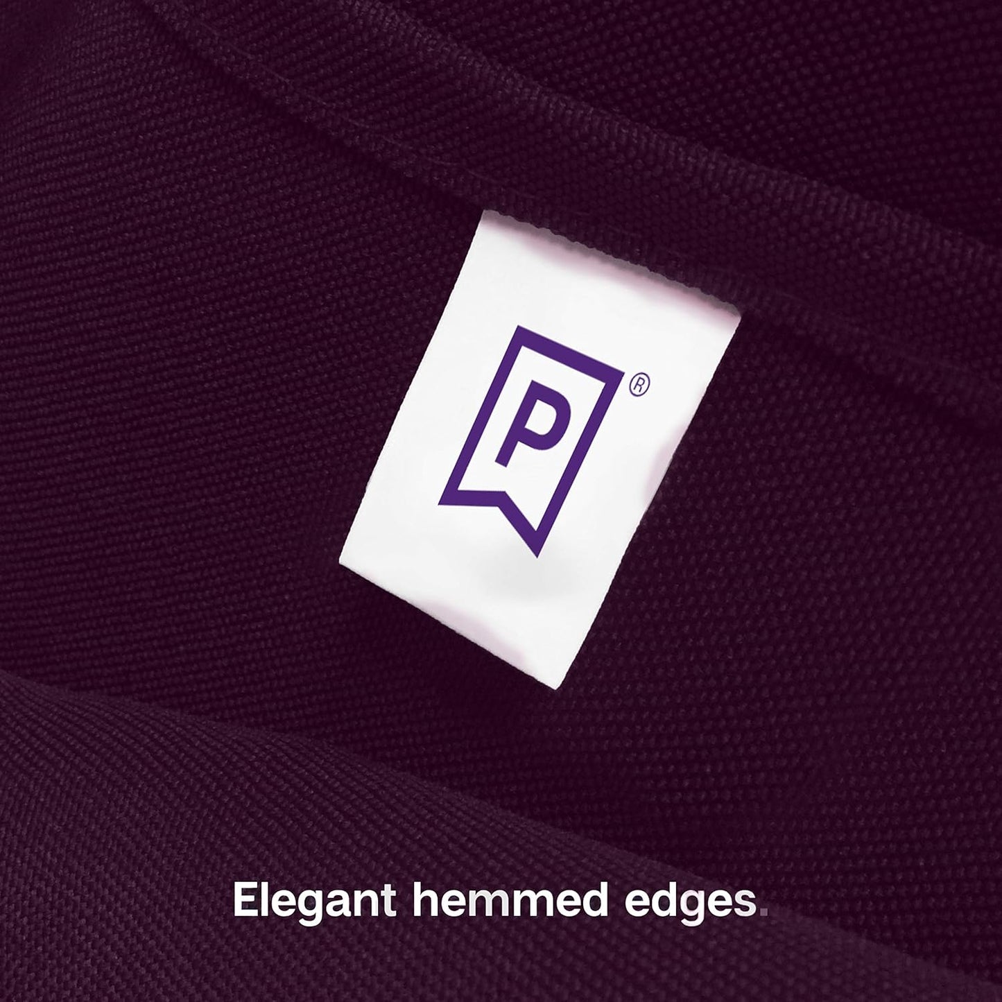 Gee Di Moda Square Tablecloth - 85 x 85 Inch Eggplant Table Cloth for Large Square or Round Tables - Heavy Duty Washable Fabric - for Buffet Table, Holiday Party, Dinner, Wedding & Baby Shower