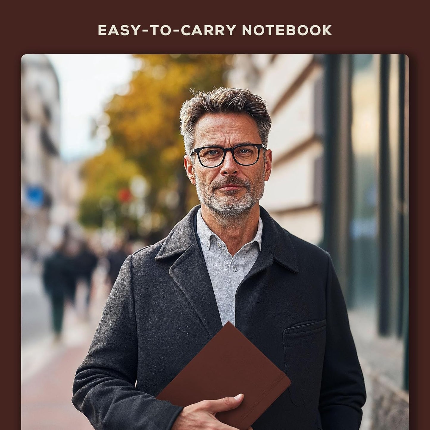 BEECHMORE BOOKS Lined Journal Notebook, 8.5 x 11.5 inch, A4 160 Lined Pages, Hardcover Leather Journals for Women, Men, Writing and Notebooks for Work - 120 GSM Thick Paper, Gifts Box Included (Chestnut Brown)