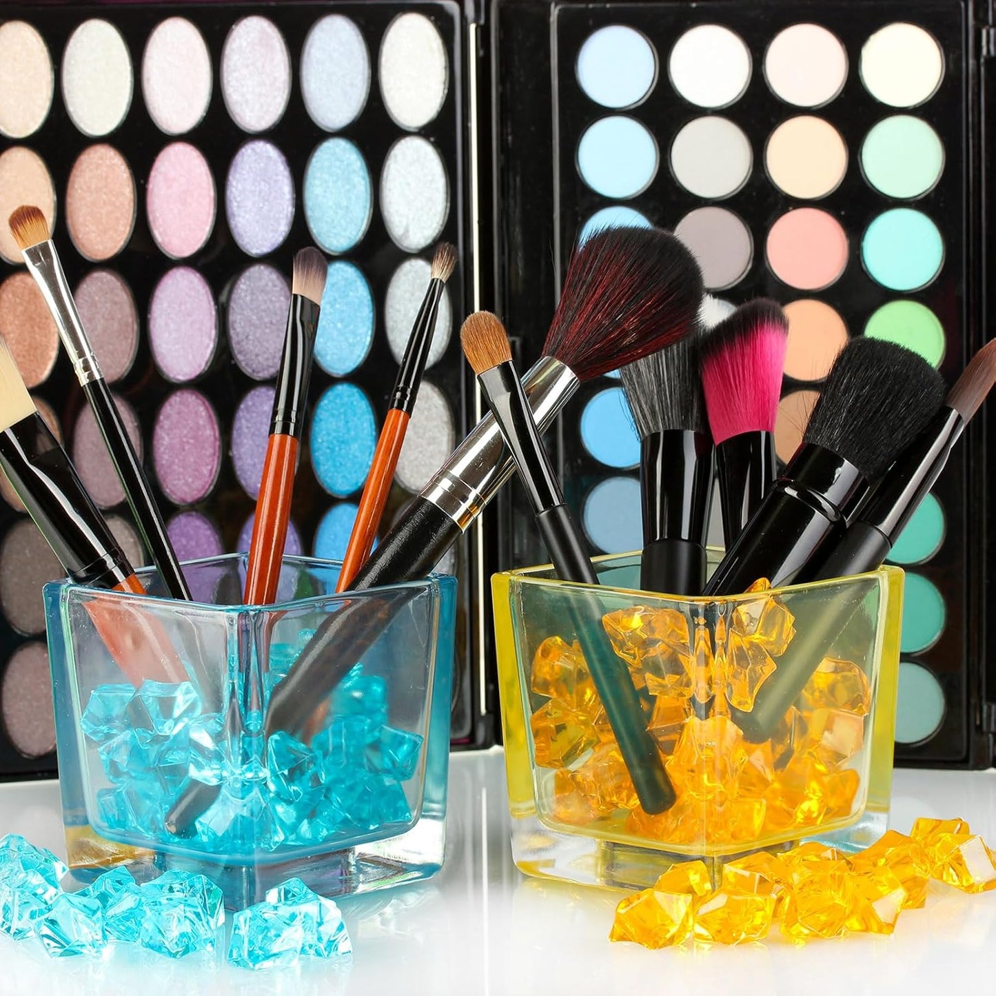 uxcell 1000pcs Fake Ice Rocks, Dazzling Clear Resin Crushed Ice Sparkling Fake Diamonds Gem Stones for Vases Fillers Table Scatter, Theme Party Favors, Purple