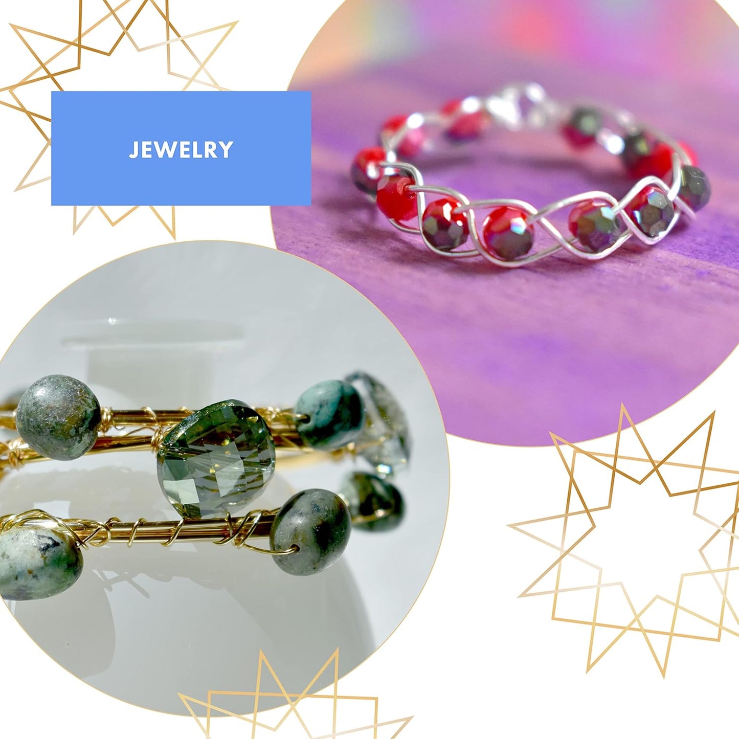 Beadalon ColourCraft Wire, 26 Gauge, Gold Color Silver Plated, 34 yd Spool