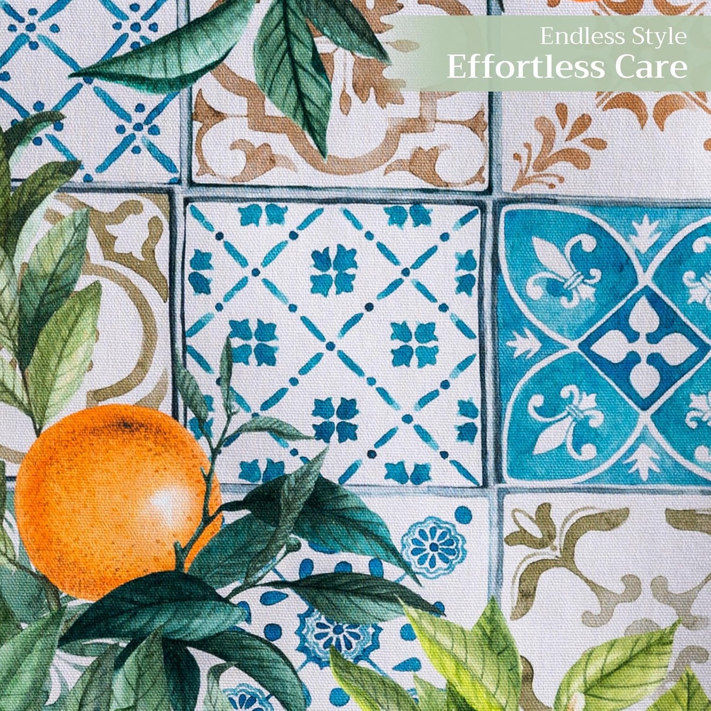 Maison d' Hermine Table Runner 100% Cotton Single Layer Table Runners 72 inches Long Decorative for Home Kitchen Dining Party Baby Shower Wedding Bridal Shower Spring Summer (Agrume, 14.50" x 72")