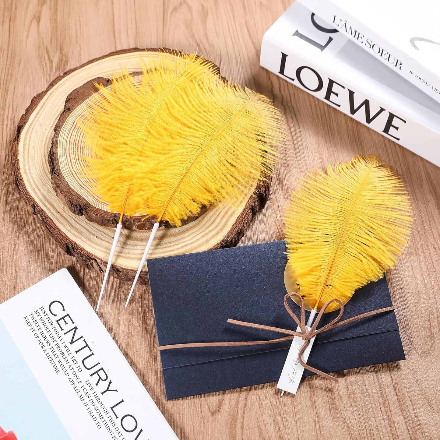 SOGUGOM Gold Craft Ostrich Feathers - 30PCS 6-8 inch Ostrich Feather Kit for Kindergarten Crafts, Dream Catchers and Mardi Gras(Gold)