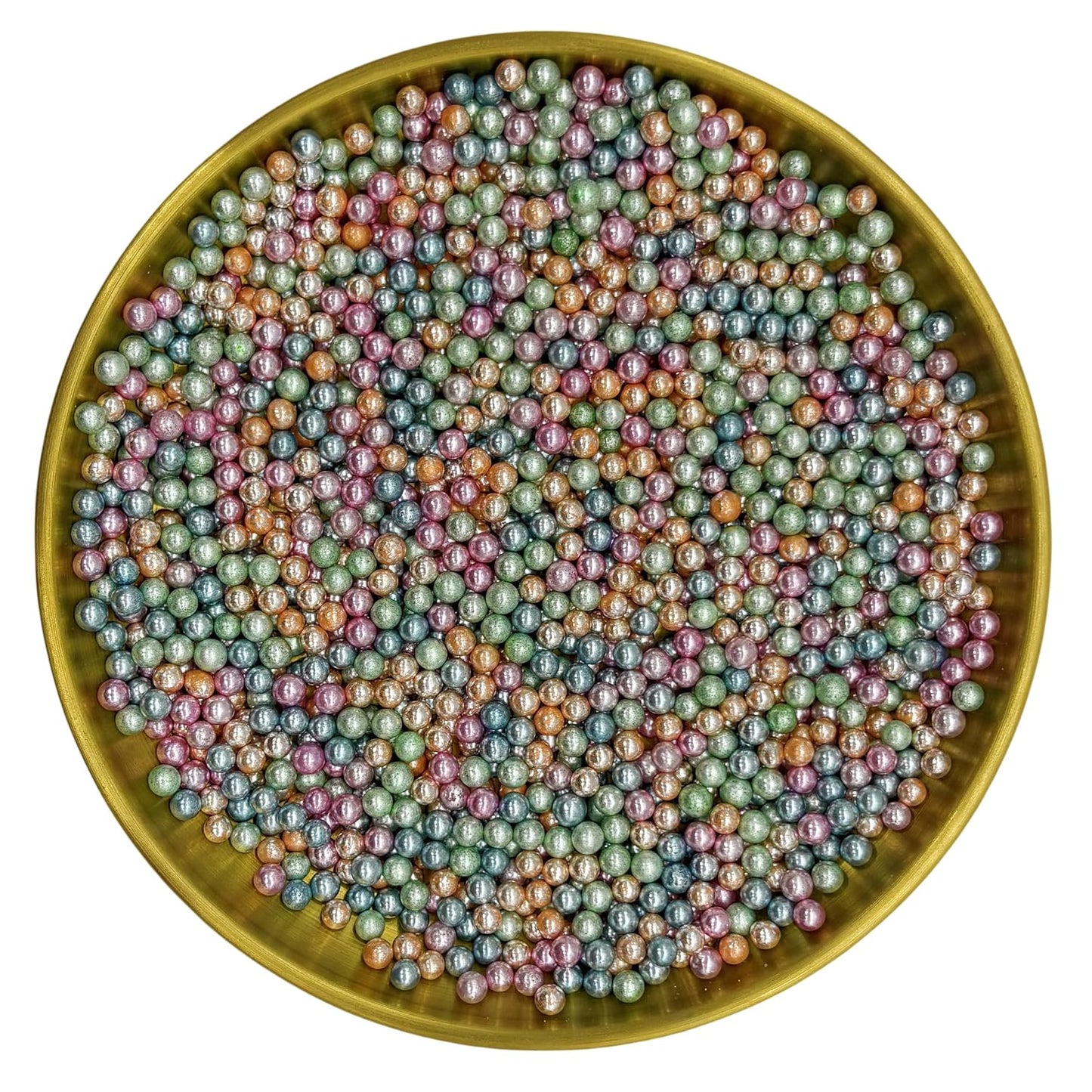 Edible Colourful Pearl Sugar Sprinkles Candy 4mm Mini Pearls Cake Decorations Cupcake Toppers Cookie Decorating Perfect for Wedding Party Valentine Halloween Christmas Supplies 3OZ