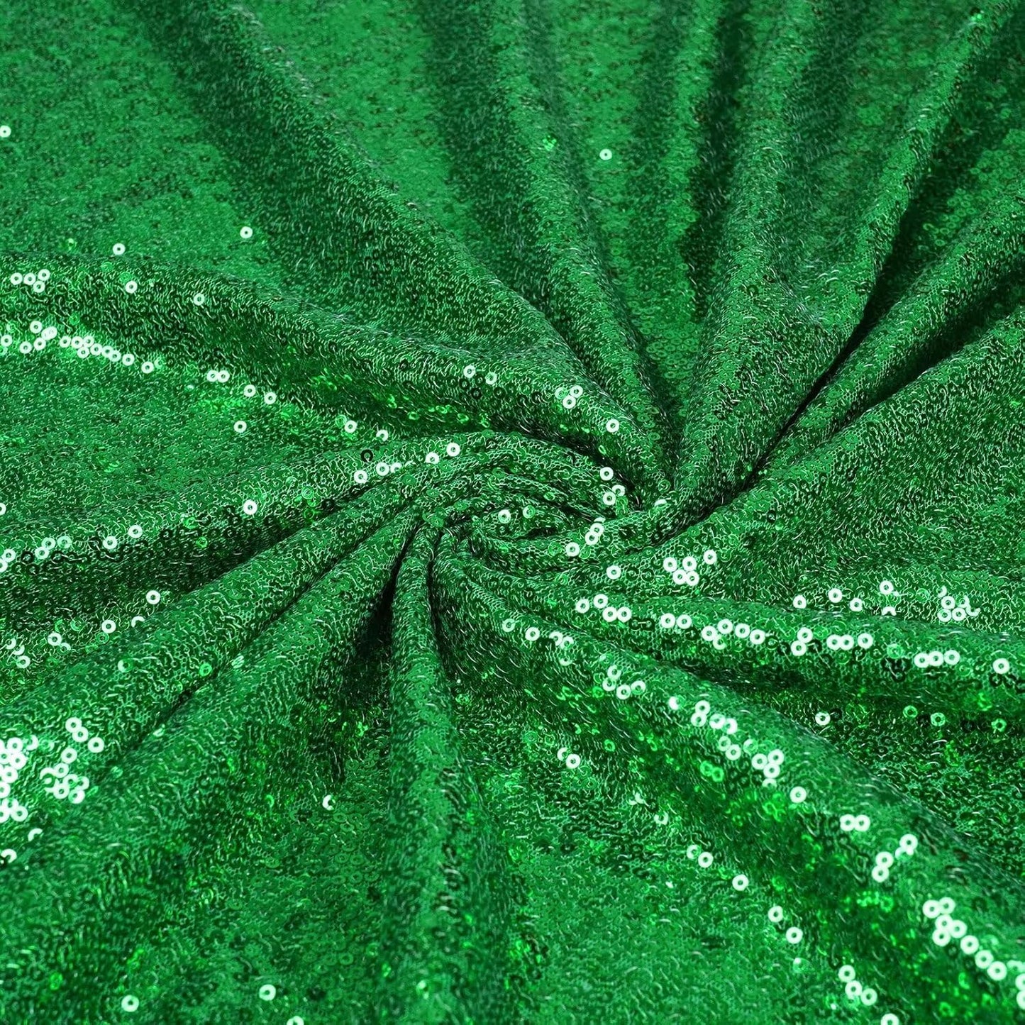 Eternal Beauty Sequin Backdrop Curtains, 2x8 Ft-2 Panels Green Back Drop for Shimmer Photography Party Wedding Birthday Decor