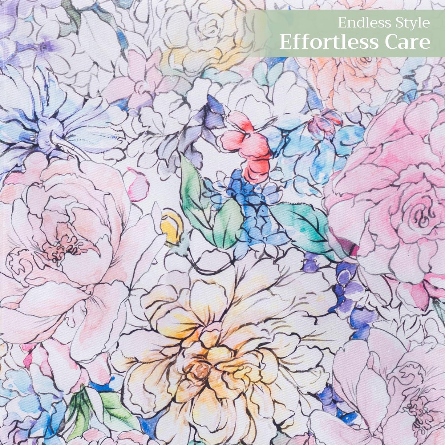 Maison d' Hermine Table Runner 100% Cotton Single Layer Table Runners 108 inches Long Decorative for Home Kitchen Dining Party Wedding Bridal Shower Spring Summer (Floral Love, 14.50" x 108")