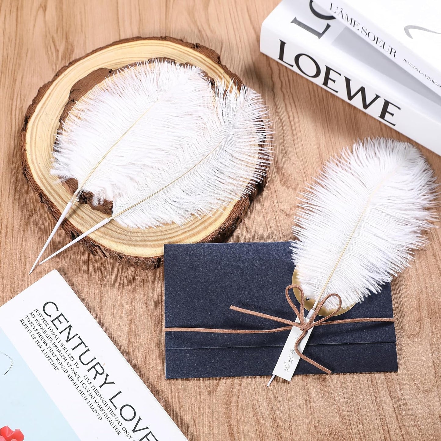 SOGUGOM White Craft Ostrich Feathers - 30PCS 6-8 inch Ostrich Feathers Kit for Centerpieces, Kindergarten Crafts, Hats and DIY Projects(White)