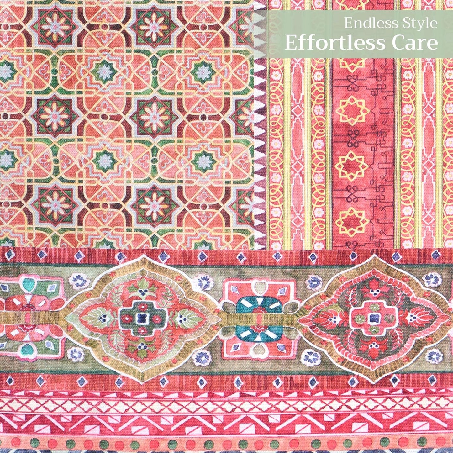 Maison d' Hermine Table Runner 100% Cotton Double Layer Table Runners 108 inches Long for Thanksgiving Christmas Decorations Home Kitchen Dining Party Wedding (Ispahan, 14.5" x 108")