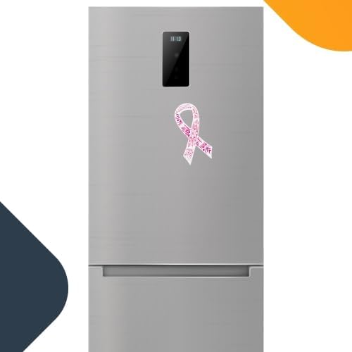 Magnet Me Up Breast Cancer Awareness Pink Mandala Ribbon Magnet Decal, 3.5x7 Inches, Automotive Magnet for Car Truck SUV, Stick to Any Magnetic Surface, Showing Support or Fundraising, Crafted in USA