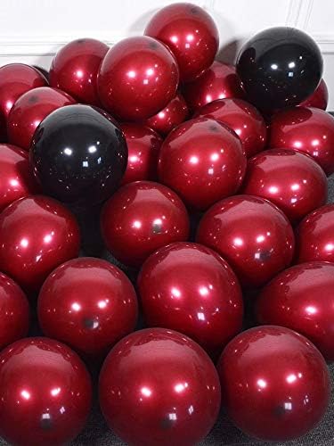 50pcs 12" Party Decoration Matte Latex Balloon for Birthday Wedding Anniversary Christmas Festival (Burgundy)