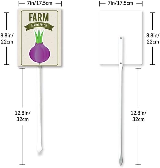 Eveokoki Aluminum Seed & Plant Labels - Plant Markes for Seedlings-Plant Tags for Pots - Garden Signs for Vegetable - Durable Markers for Plants Outdoor Waterproof - Garden Decor for Farmhouse