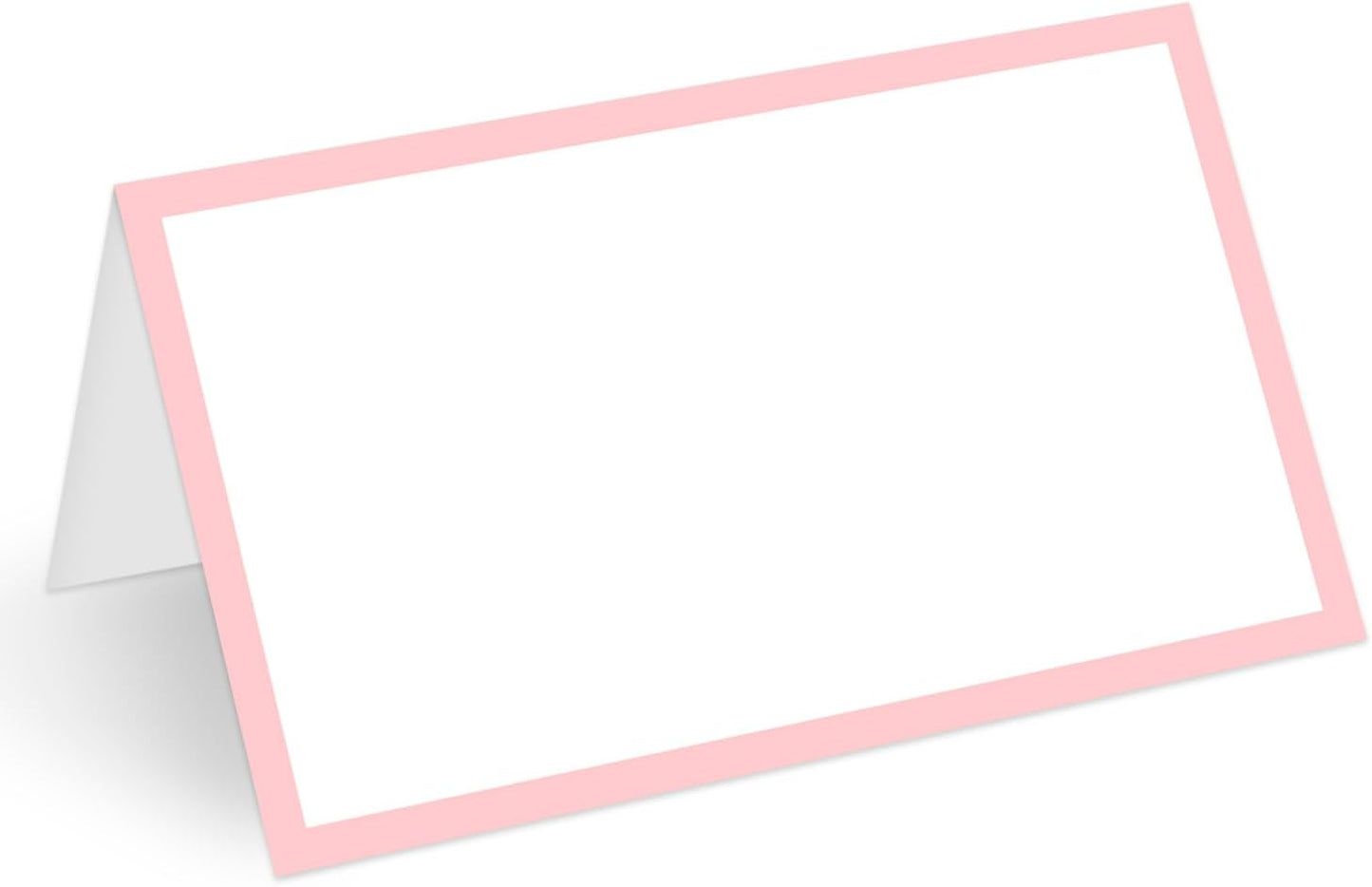 25 Pcs Blush Pink Place Cards, Blank Tent Name Cards for Food Buffet, Dinner Party, Wedding Reception, Bridal Shower Table Setting -02