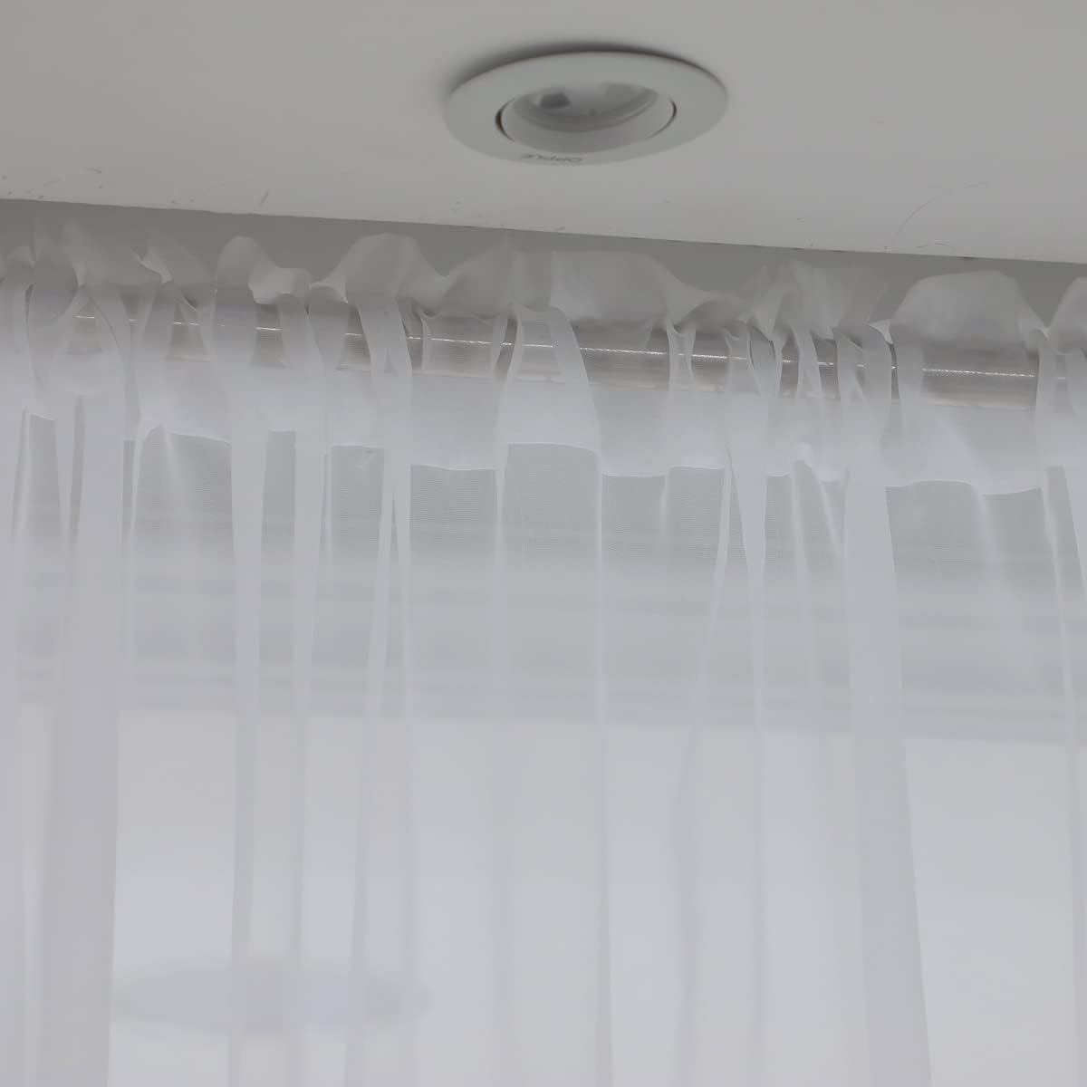 Window Ivory Sheer Curtains 130 Inches Long 2 Panels Sheer Curtain Basic Rod Pocket Panel for Bedroom Children Living Room Yard Kitchen (Ivory, 52" W x 130" L | 2 pcs)