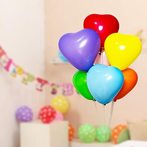 100 6-inch Pink Color Heart shaped Latex Balloons for Valentines Day,Propose Marriage,Wedding Party.