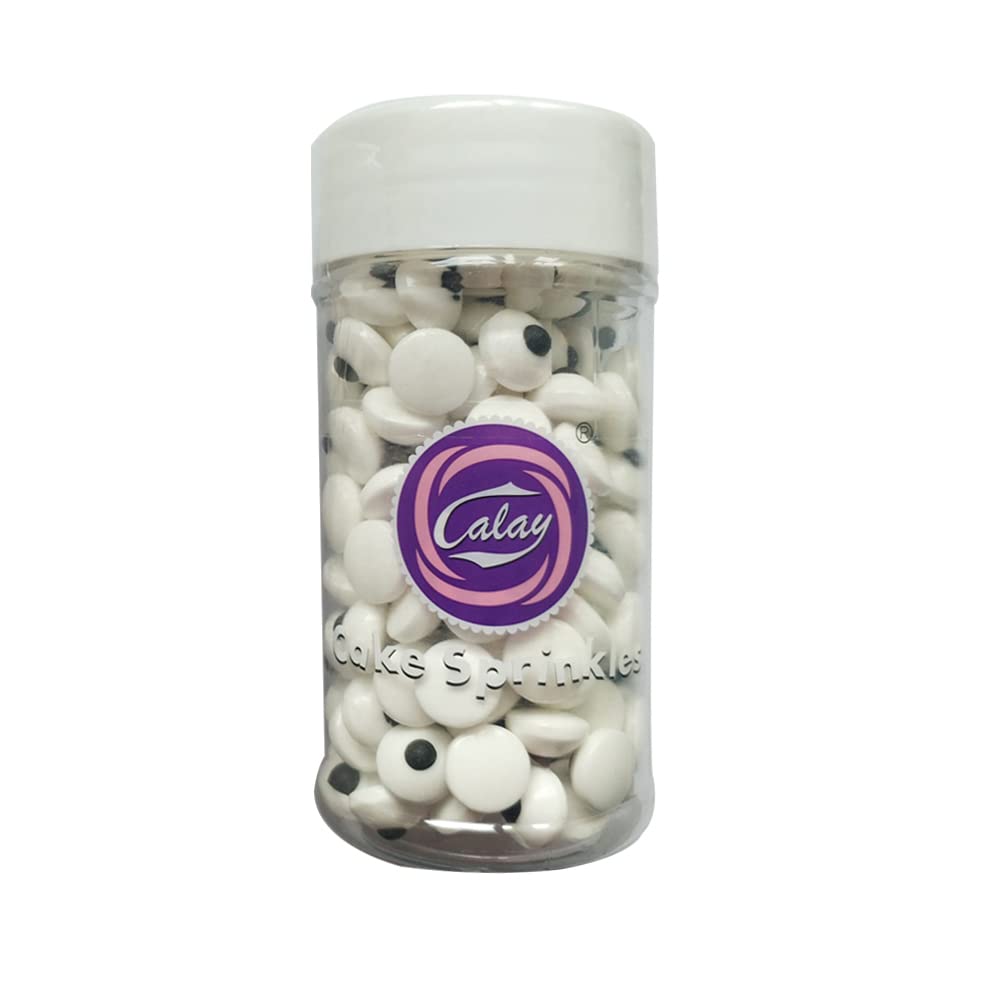 1 Bottle Candy Eyes Eyeballs - Cake Cupcake Toppers - Edible Baking Decorations for Cupcakes, Cakes, Cookies - Halloween, Christmas, Easter, and Edible Art Project Candy