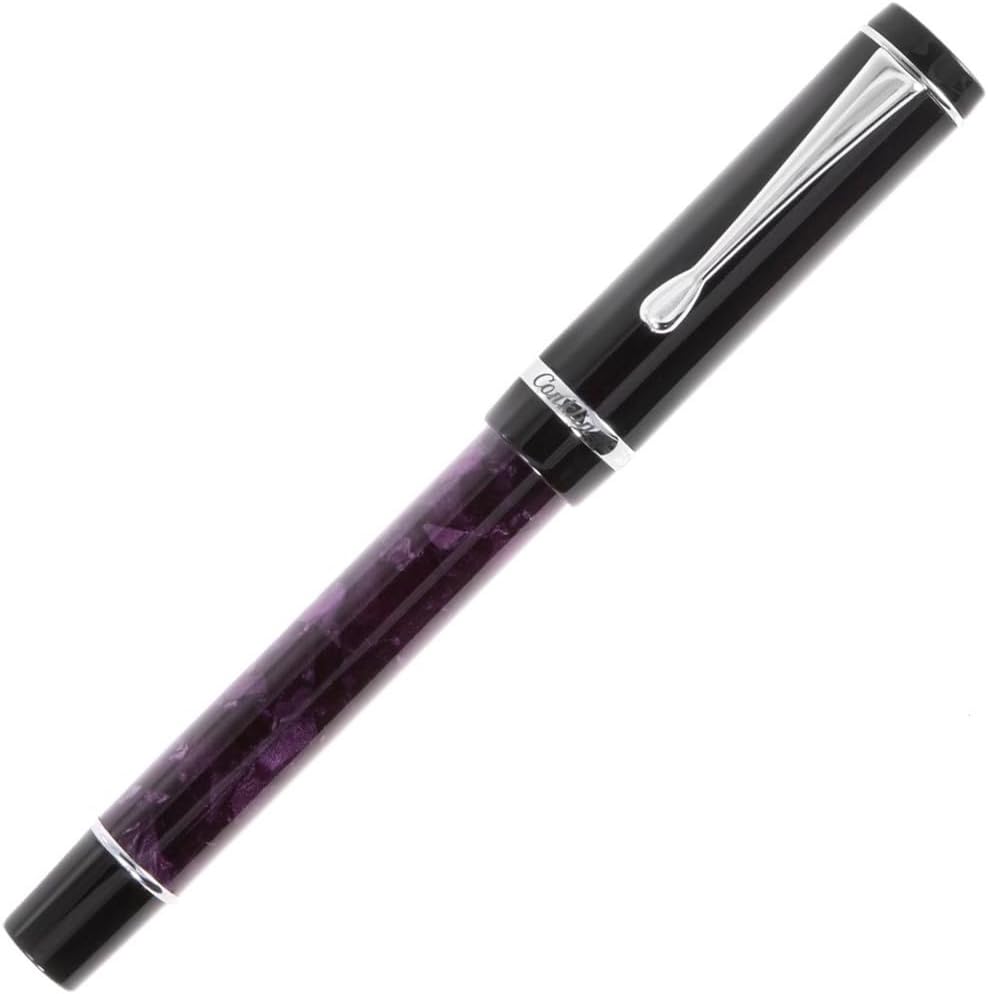 Conklin Duragraph Fountain Pen Purple Nights - Extra Fine Nib, Precision Writing Instrument with Rich Purple Finish