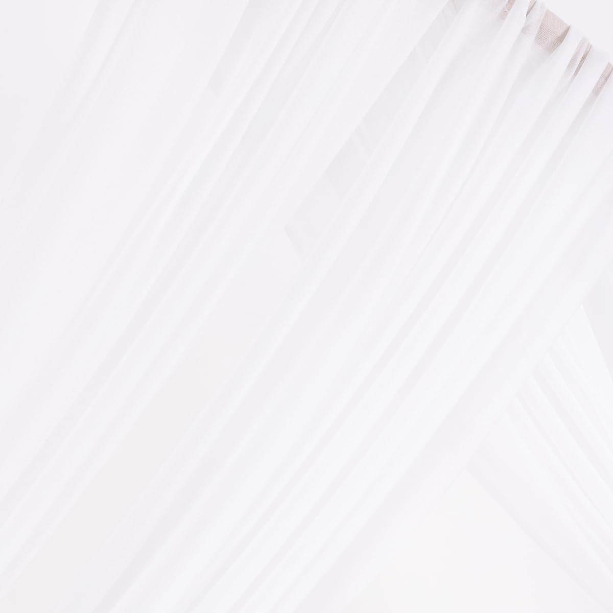 MLMW Wedding Arch Draping Fabric 2 Panels 29" x 20Ft White Sheer Wedding Arch Backdrop Drapes Outdoor Curtain for Ceremony Party Background Ceiling Decor