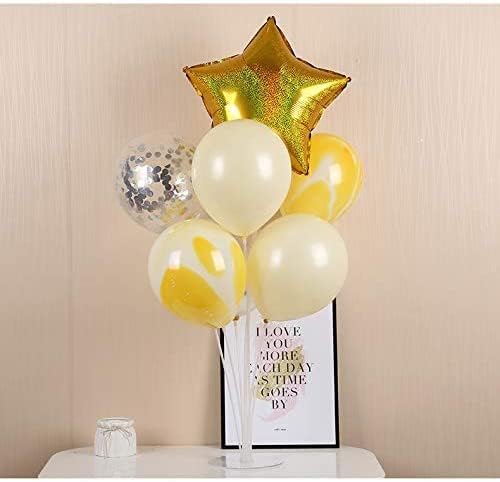 LANGXUN 28" Height Table Balloon Stand Kit for Birthday Party Wedding Decorations, Balloons Arch Kit for Graduation Party and Christmas Balloon Decorations (6 Pack)