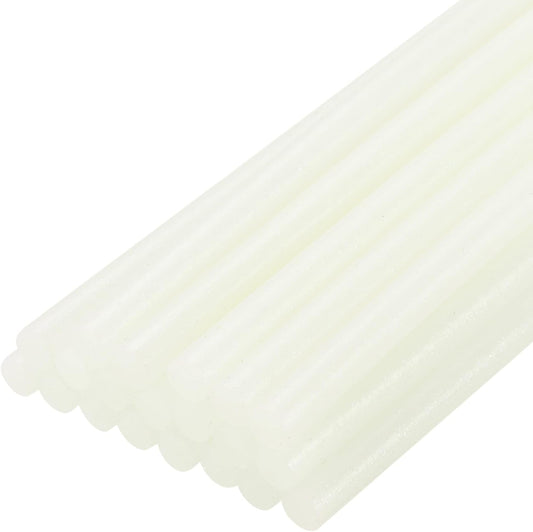 uxcell 20pcs Hot Glue Sticks for Glue Gun 7mm/0.27-inch x 8-inch Mini Hot Melt Adhesive Glue Stick Glitter White