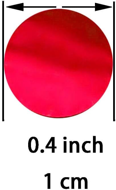 Red Foil Metallic Round Table Scatter Decor - Circle Dots Mylar Confetti for Wedding, Bachelorette, Valentine's, Mother's Day, Baby Shower & Birthday Parties - 60g