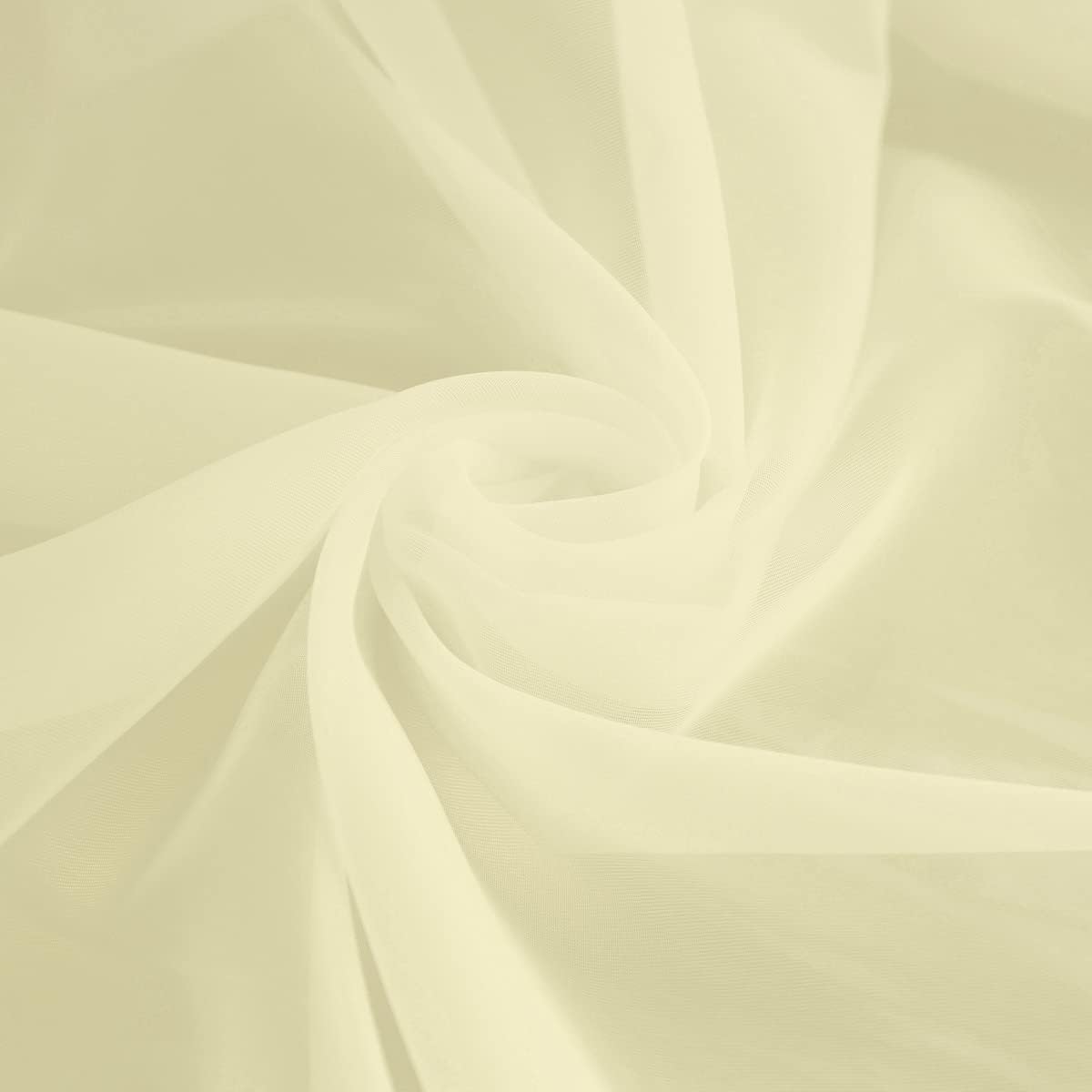 Window Light Yellow Sheer Curtains 95 Inches Long 2 Panels Sheer Curtain Basic Rod Pocket Panel for Bedroom Children Living Room Yard Kitchen (Light Yellow, 52" W x 95" L | 2 pcs)