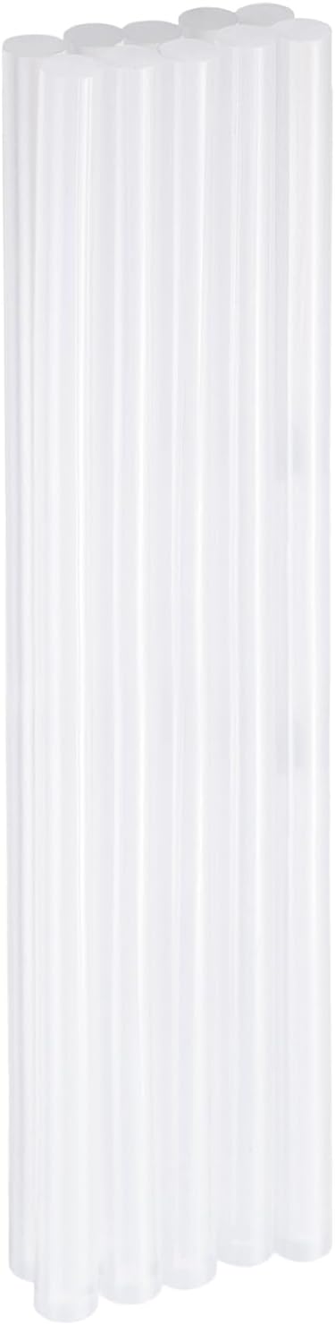 HARFINGTON 10pcs Hot Glue Sticks 0.43" Dia x 11.81" Long EVA Mini Hot Melt Adhesive Glue Stick for Hot Melt Gun Wood Plastic Glass Flowers Fabrics Foam, Clear