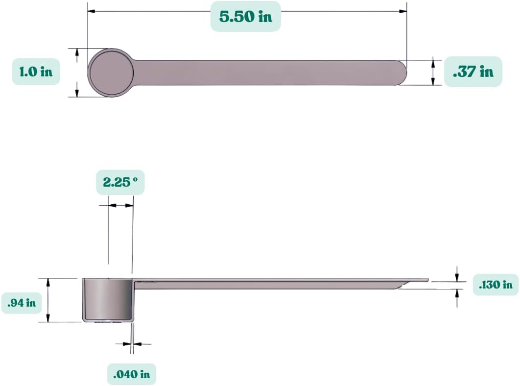 9 mL (9 CC) Long Handle Scoop for Measuring Coffee, Pet Food, Grains, Protein, Spices and Other Dry Goods (Pack of 1)