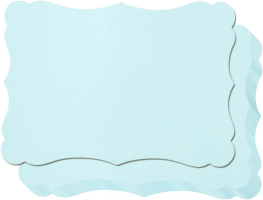 50 Pack Blank Kraft Cards Cardstock Thick Paper Brown Greeting Cards for DIY Gift Card Menus, Baby Shower and Wedding Invitations (Light Blue, 5x7IN)