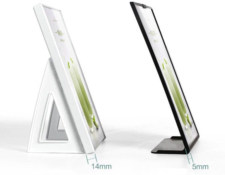 ABS Plastic Sign Holder，Menu Displays L Shape Sign Stand Vertical/Horizontal Use (Black A5 148×210mm/5.83×8.27inches)