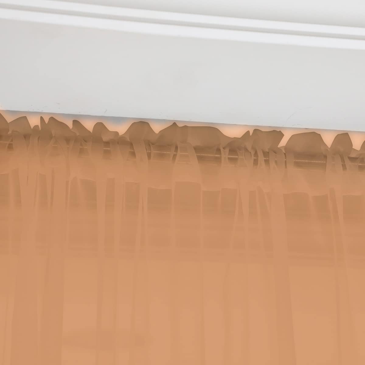 Window Brown Sheer Curtains 63 Inches Long 2 Panels Sheer Curtain Basic Rod Pocket Panel for Bedroom Children Living Room Yard Kitchen (Brown, 52" W x 63" L | 2 pcs)