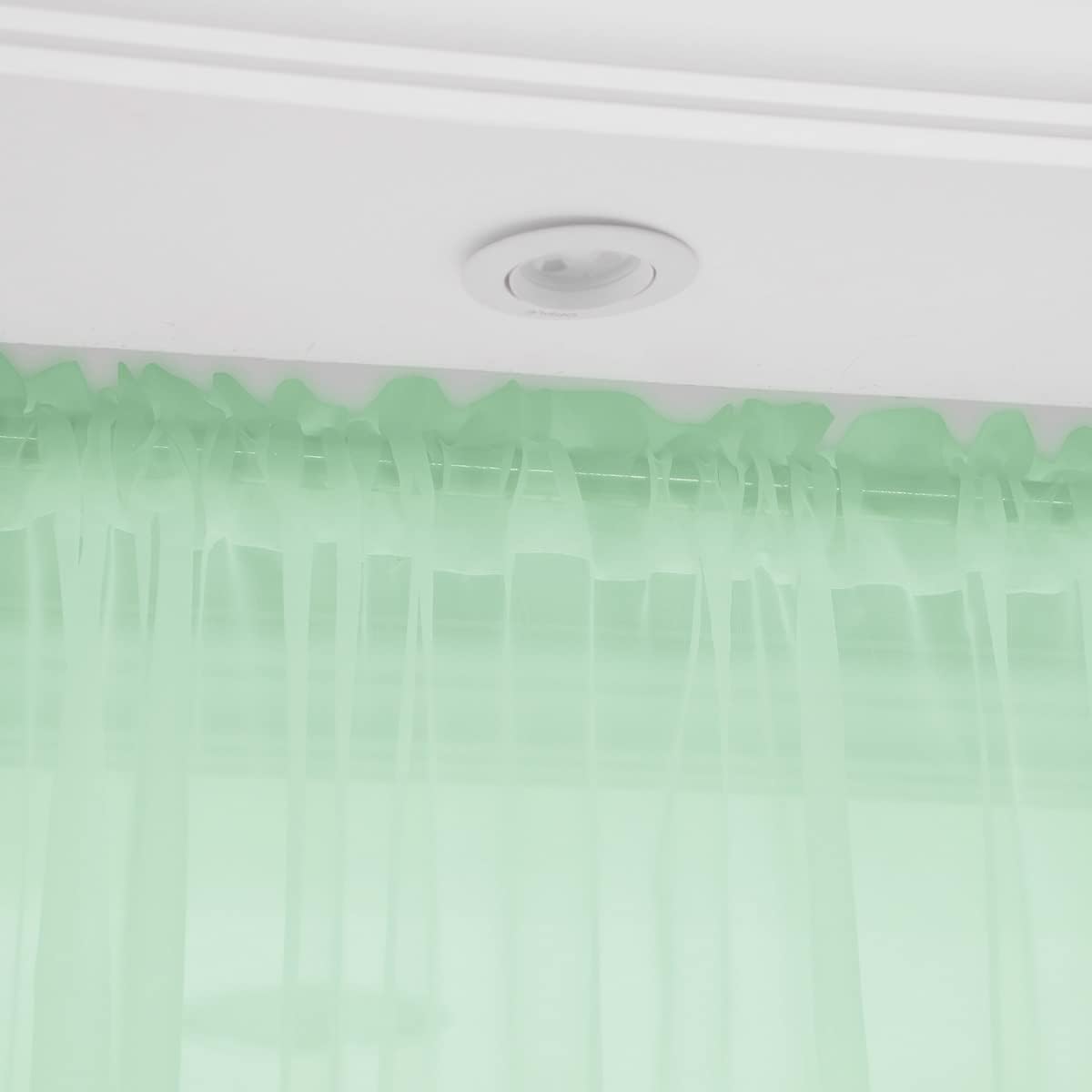 Window Light Green Sheer Curtains 72 Inches Long 2 Panels Sheer Curtain Basic Rod Pocket Panel for Bedroom Children Living Room Yard Kitchen (Light Green, 52" W x 72" L | 2 pcs)