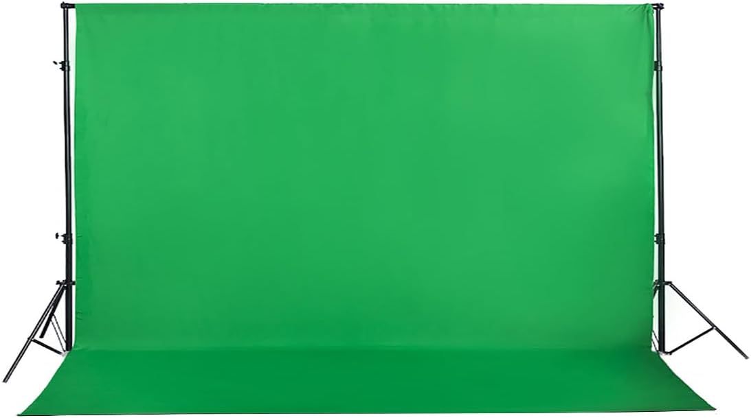 Green Screen Backdrop 10x7ft Photo Backdrop Chromakey Muslin Portrait Green Backdrop for PS Keying/Video Creation/Studio Portrait Shoots