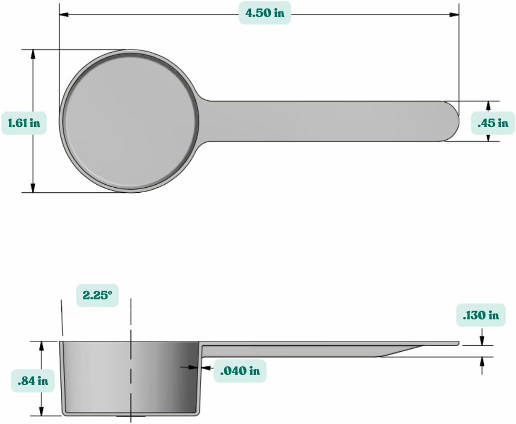 1.5 Tablespoon (23 mL) Long Handle Scoop for Measuring Coffee, Pet Food, Grains, Protein, Spices and Other Dry Goods (Pack of 10)