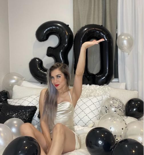 Black Number 23 Balloon - 40 Inch, Birthday Party Decorations, Anniversary & Graduation Supplies
