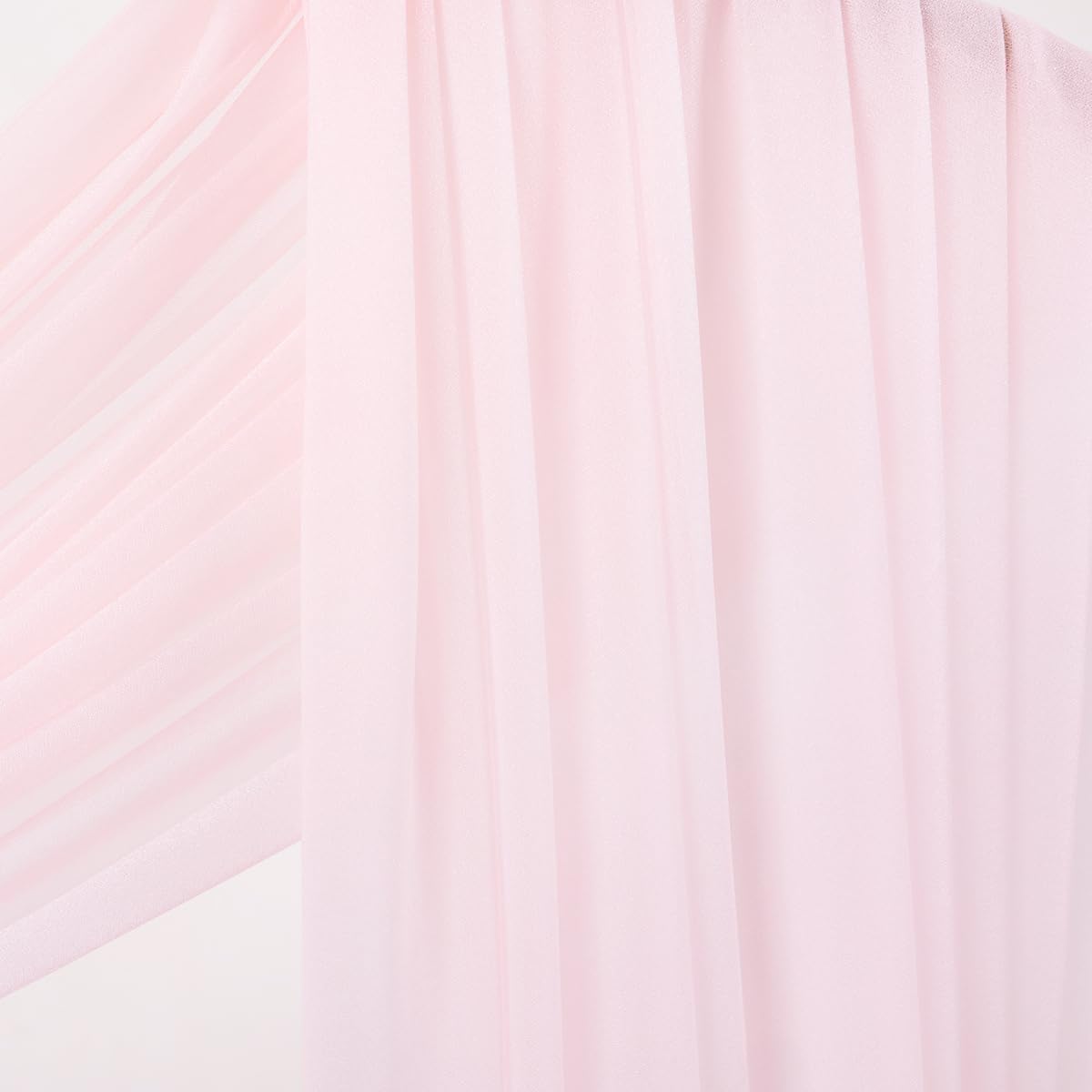 Socomi Blush Pink Wedding Arch Draping Fabric 29" x 20Ft 4 Panels Sheer Outdoor Curtain Drapes Extra Long for Bridal Baby Shower Ceremony Birthday Party Decor