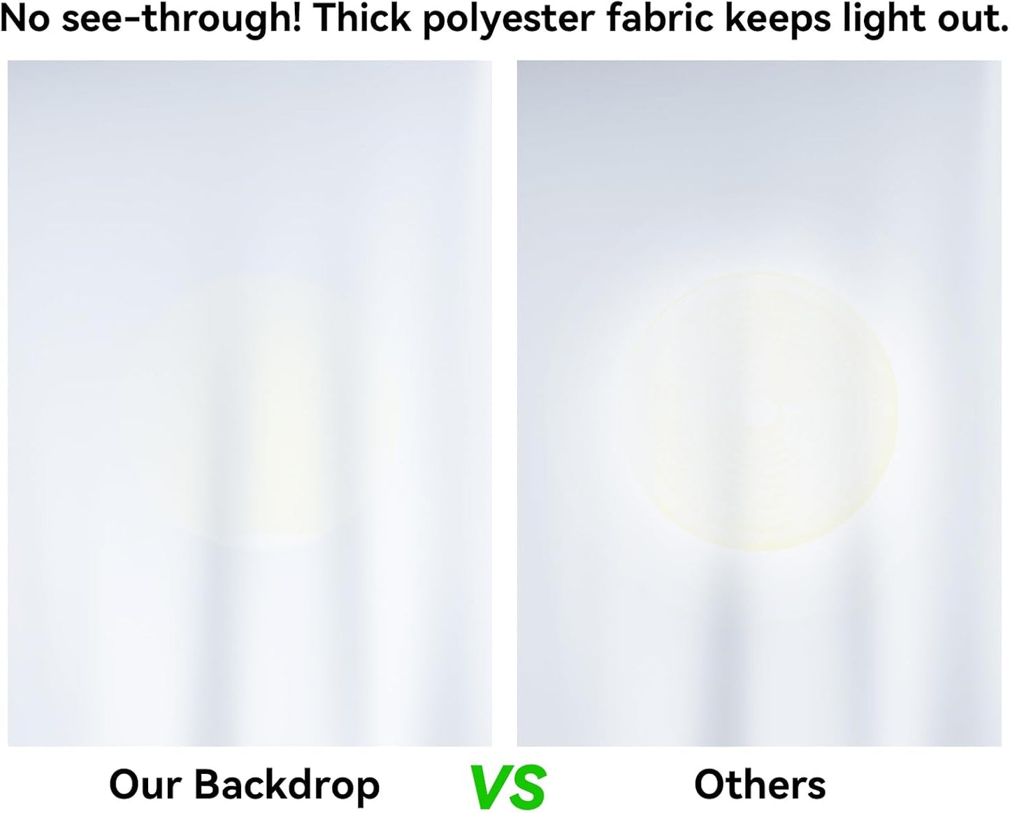 12x10 FT White Backdrop Background for Photography, 100% Polyester Photo Booth Backdrop Foldable Washable White Screen for Portrait Photoshoots Booth Party Video Studio