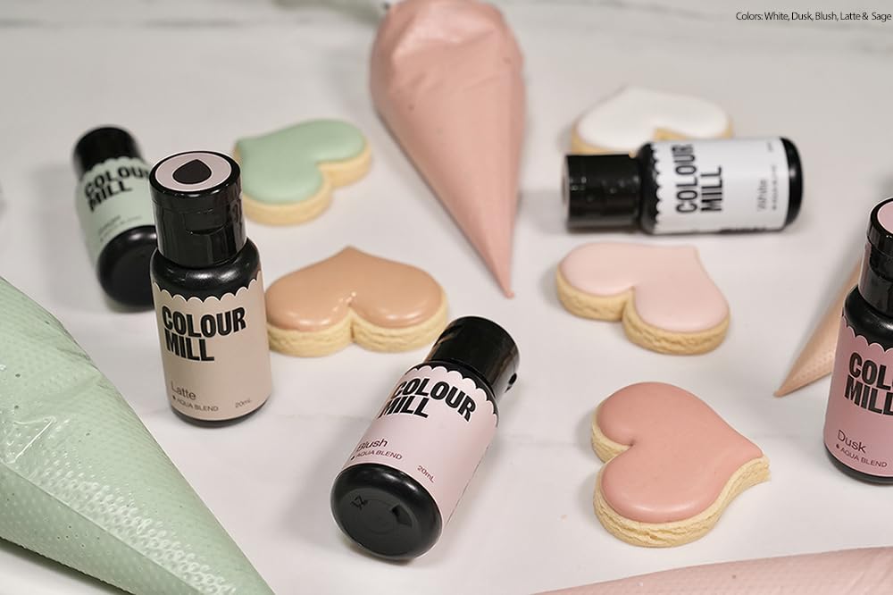 Colour Mill Aqua Blend Water-Based Food Coloring, 20 Milliliters White