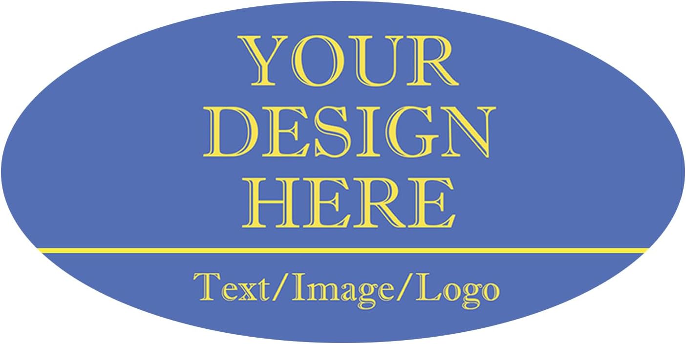 Custom Stickers 70-1000 Personalized Labels for Birthday Party Wedding, Customized Stickers for Business Logo(2-Oval)