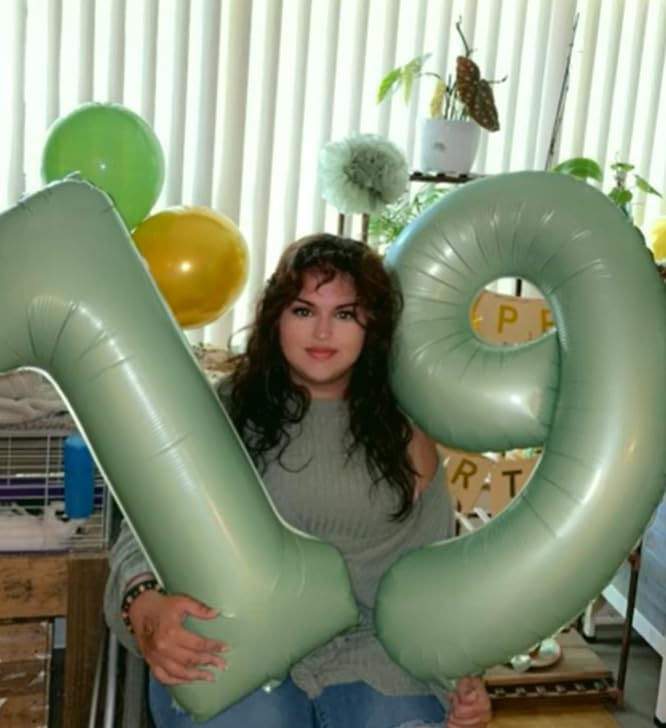 Big Sage Green 40 Inch 9 Balloon Number, Jumbo Giant 9th 19 29 39 49 99 Birthday Party Decorations, Large Oliver Green Foil Balloons Anniversary Birthday Party Engagement Decorations