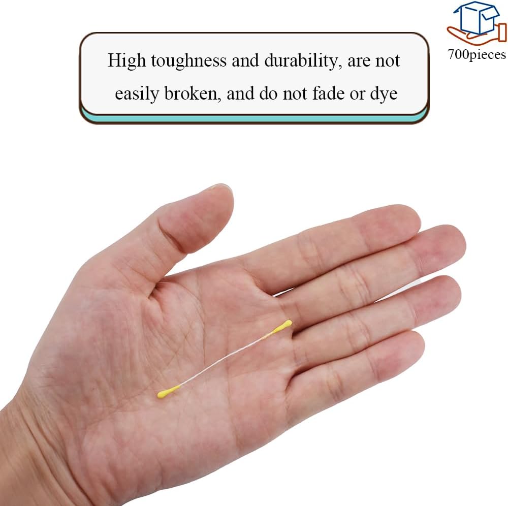 HAHIYO 700Pcs 2mm Yelbow Matte Double Head Flower Stamen Pistil for Flower Making Scrapbook Decoration - Handmade Artificial Flowers Pistil Matt-Like Floral Stamens Flowers Pollen Stamen