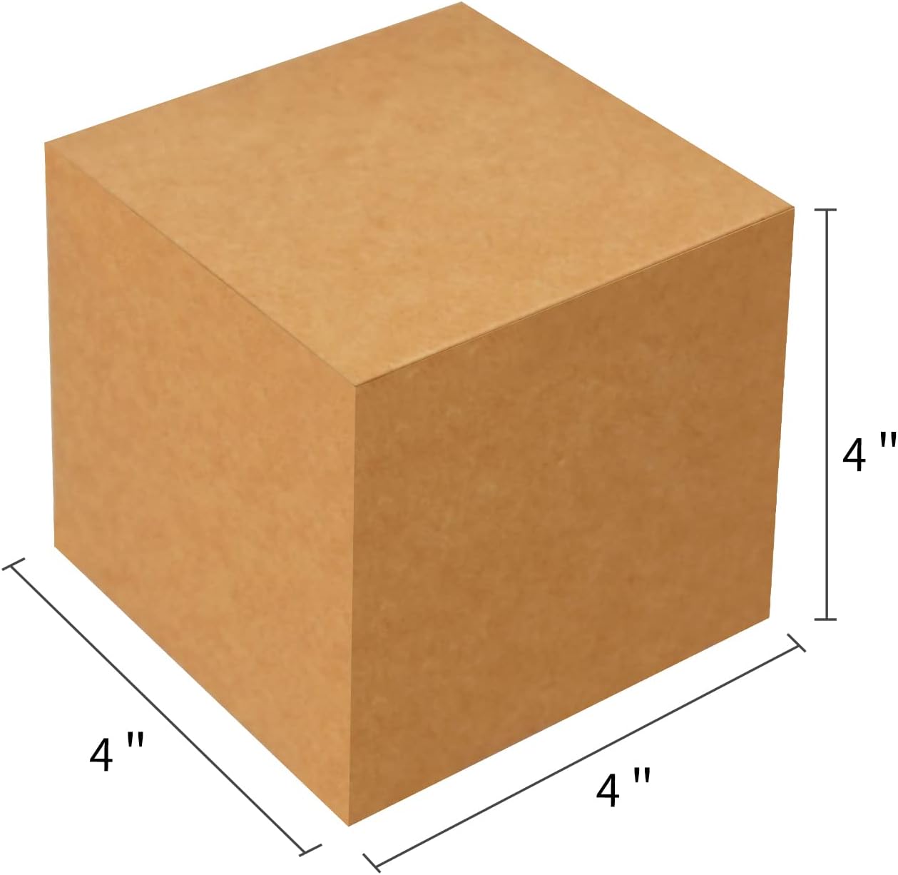 100 Pack Small Gift Boxes, 4x4x4 Inches Favor Boxes Brown Paper Gift Boxes with Lids for Presents, Crafting, Cupcake Boxes, Gifts, Candy Boxes for Wedding Party Bridal Shower Baby Shower Favors
