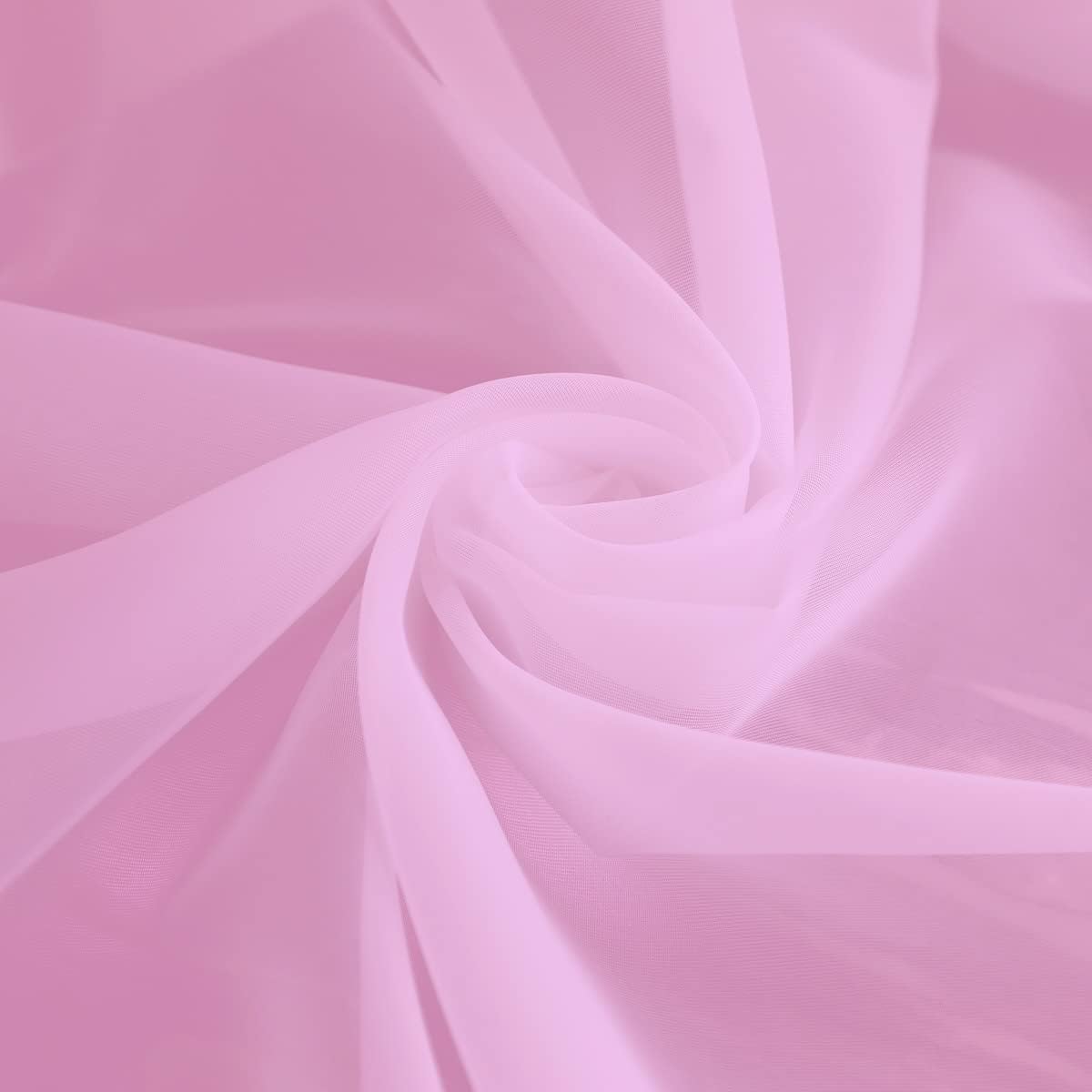 Window Pink Sheer Curtains 95 Inches Long 2 Panels Sheer Curtain Basic Rod Pocket Panel for Bedroom Children Living Room Yard Kitchen (Pink, 52" W x 95" L | 2 pcs)