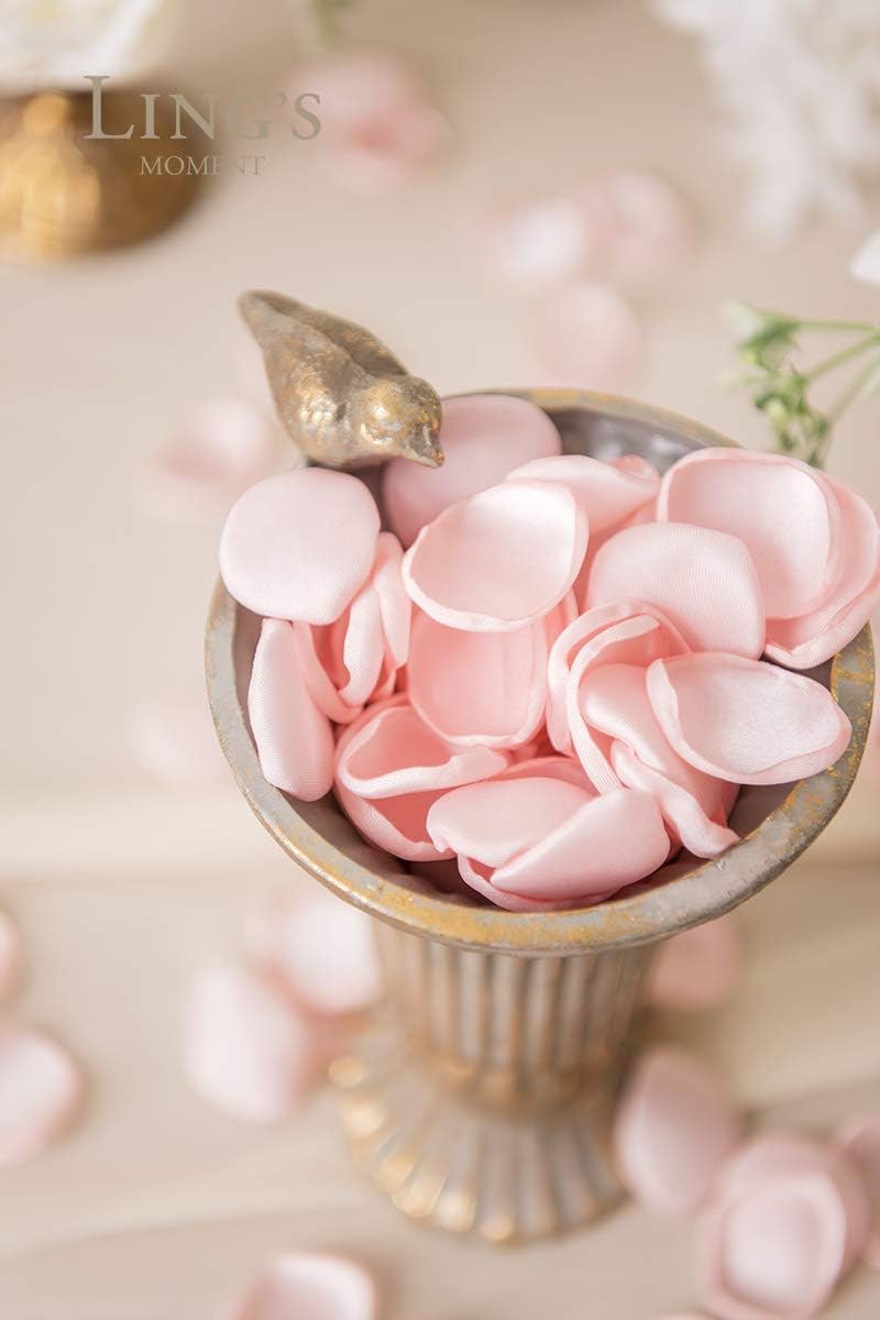 Ling's Moment Rose Petals, Silk Flower Petals for Wedding/Aisle/Flower Girl Baskets/Table Centerpiece Décor,etc.Blush Pink 200pcs