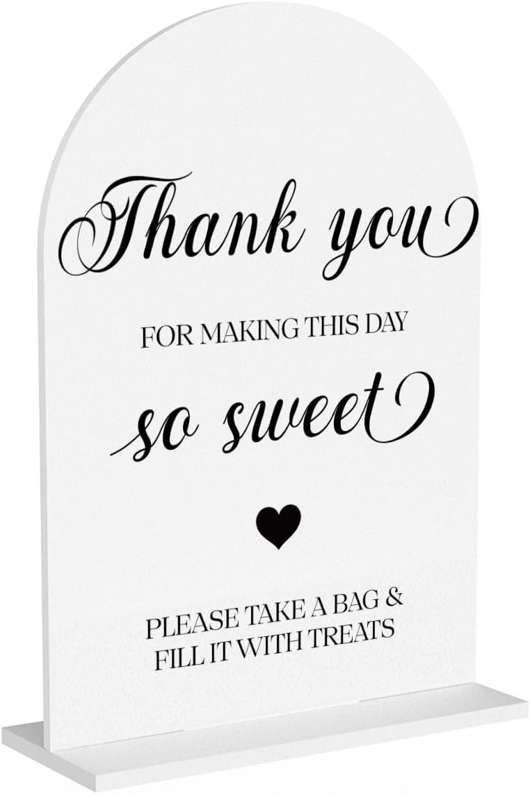 Candy Bar Sign, Dessert Table Sign, Wedding Engagement Bridal Shower Decor fo Ceremony Reception Party, Weddings Table White Acrylic Sign